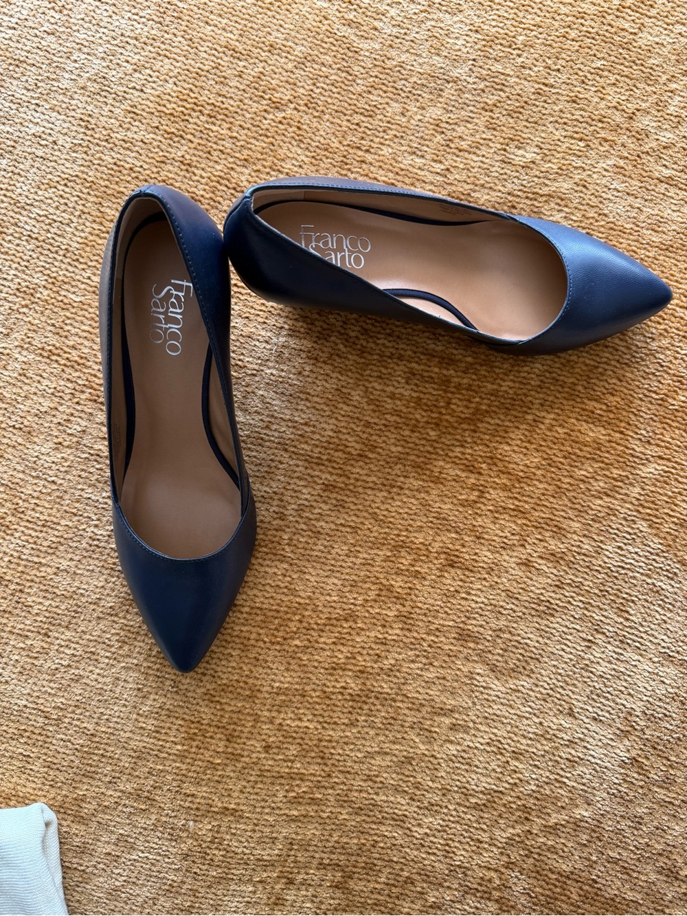 Franco Sarto Navy Pointed Toe wedges